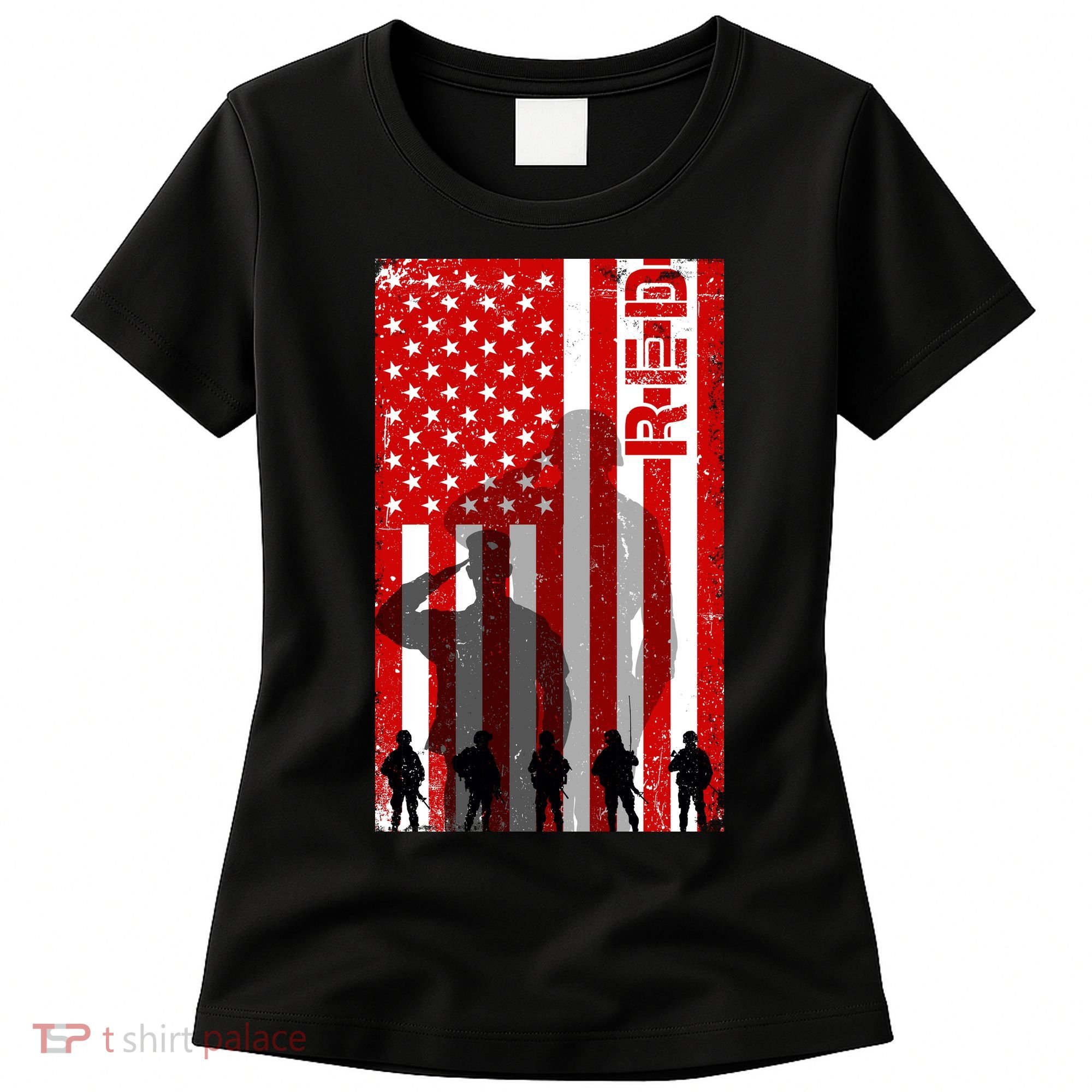 RED Remeber Everyone Deployed Support Military Troops Women's T-Shirt