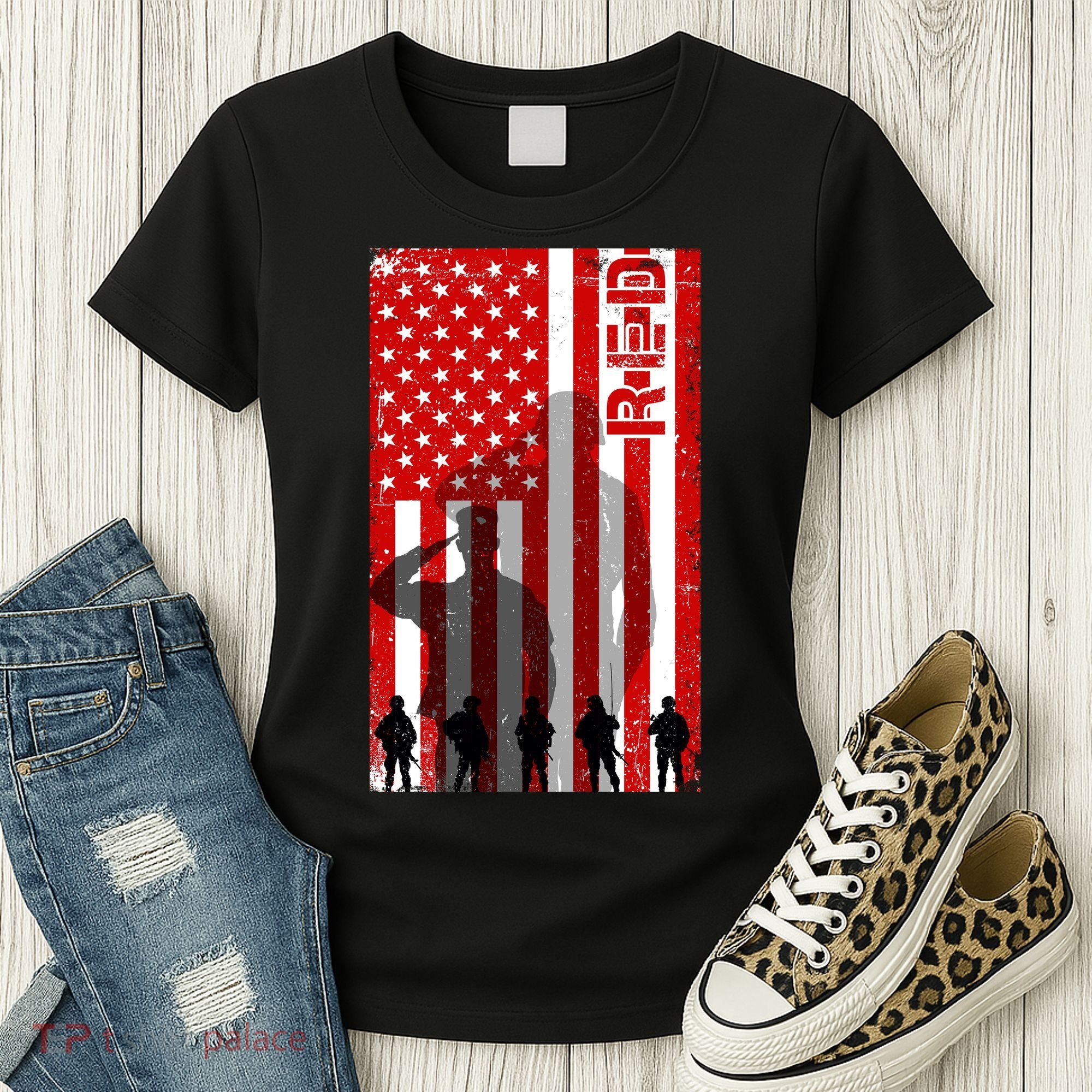 RED Remeber Everyone Deployed Support Military Troops Women's T-Shirt