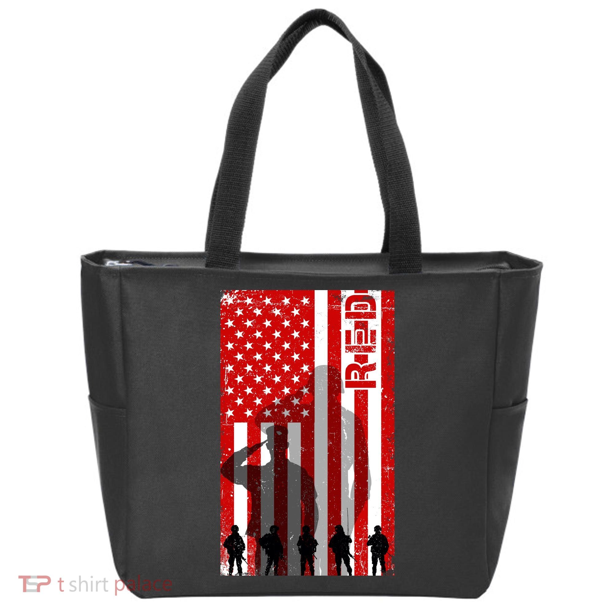 RED Remeber Everyone Deployed Support Military Troops Tote Bag