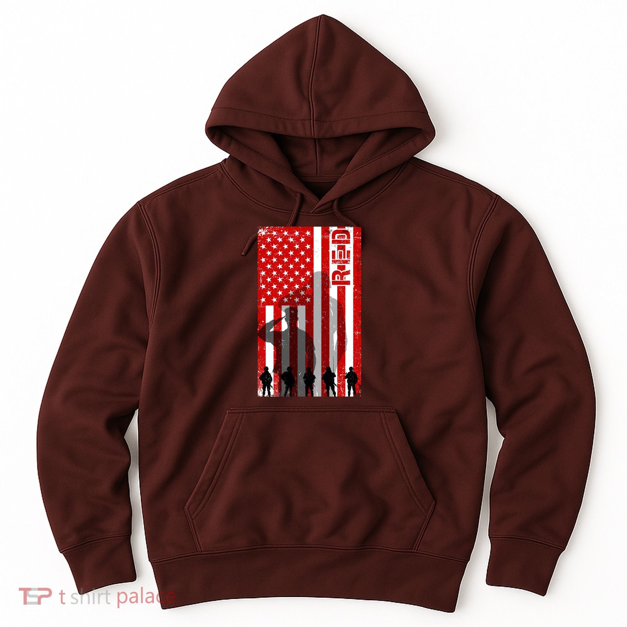 RED Remeber Everyone Deployed Support Military Troops Hoodie