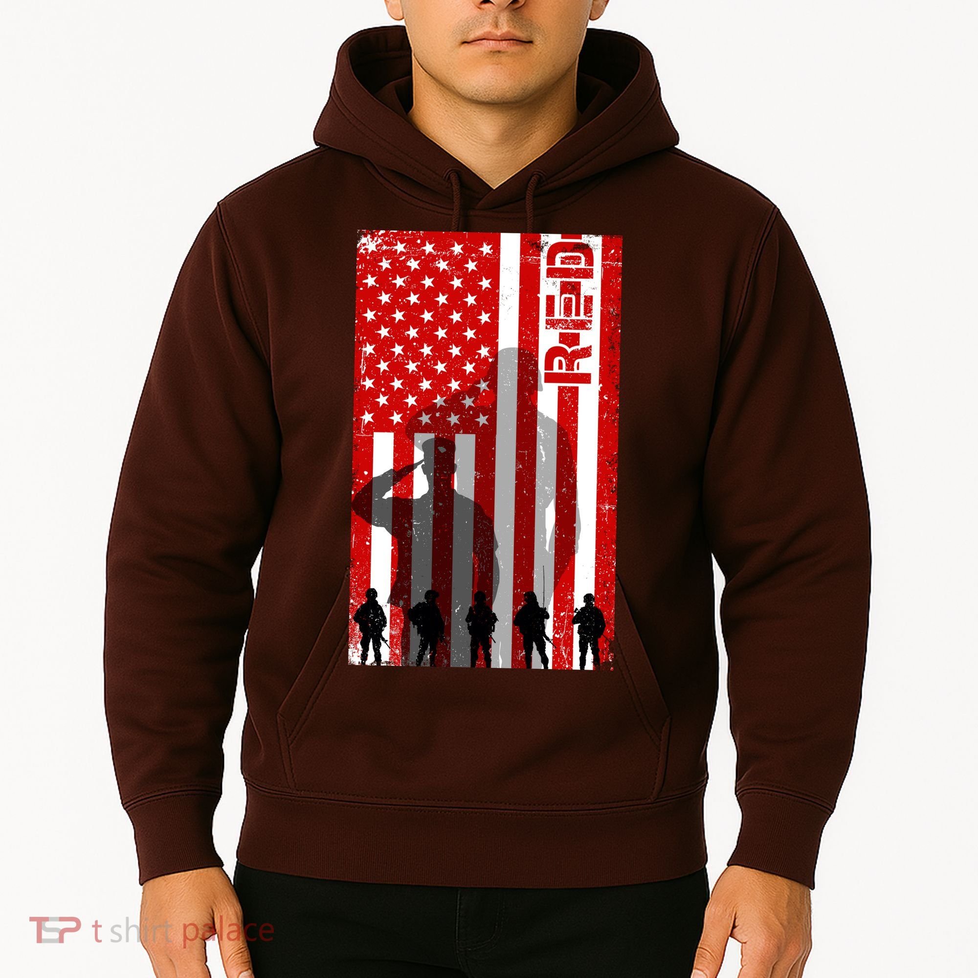 RED Remeber Everyone Deployed Support Military Troops Hoodie