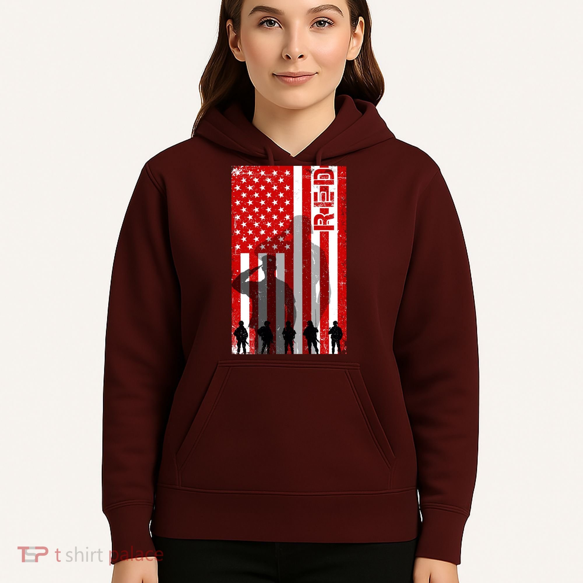RED Remeber Everyone Deployed Support Military Troops Hoodie