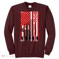 RED Remeber Everyone Deployed Support Military Troops Sweatshirt thumb 0