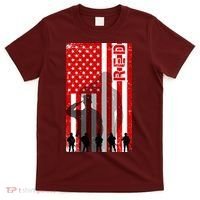 RED Remeber Everyone Deployed Support Military Troops T-Shirt thumb 0