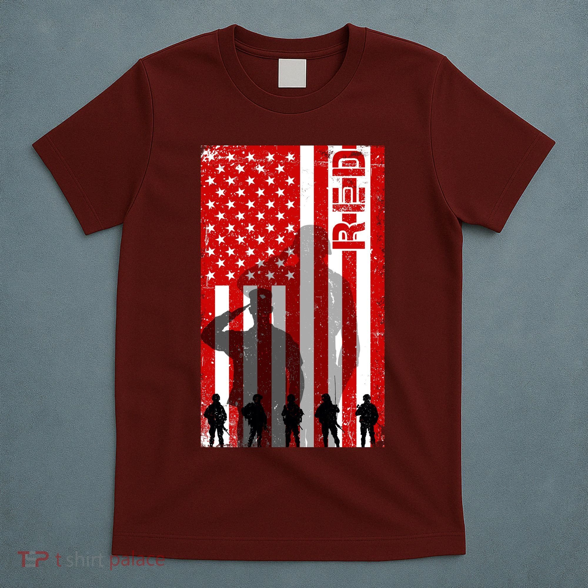 RED Remeber Everyone Deployed Support Military Troops T-Shirt