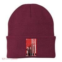 RED Remeber Everyone Deployed Support Military Troops Beanie thumb 0