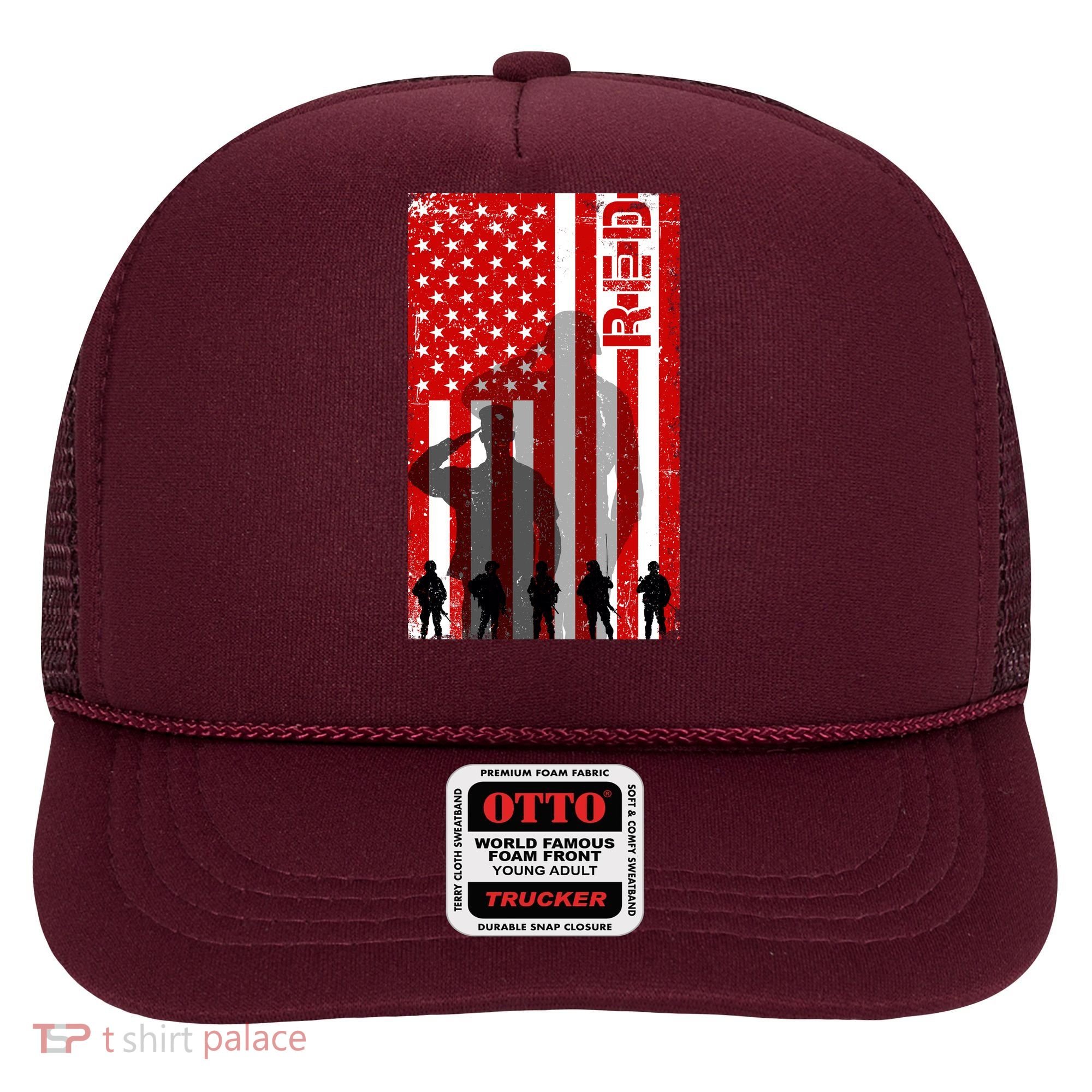 RED Remeber Everyone Deployed Support Military Troops Hat