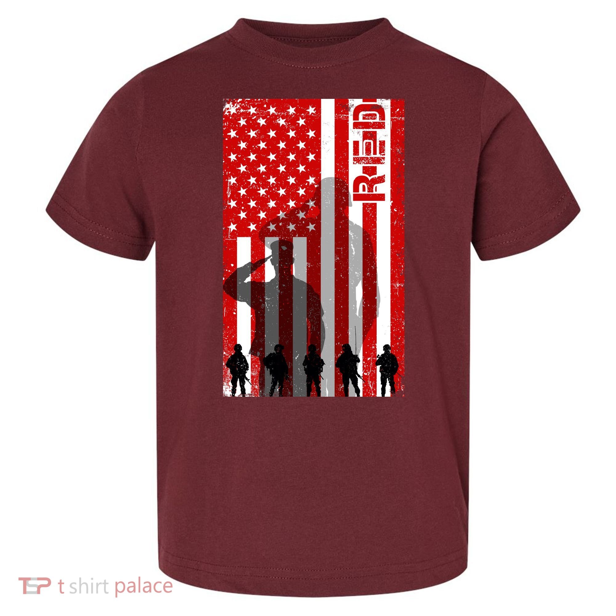 RED Remeber Everyone Deployed Support Military Troops Toddler T-Shirt
