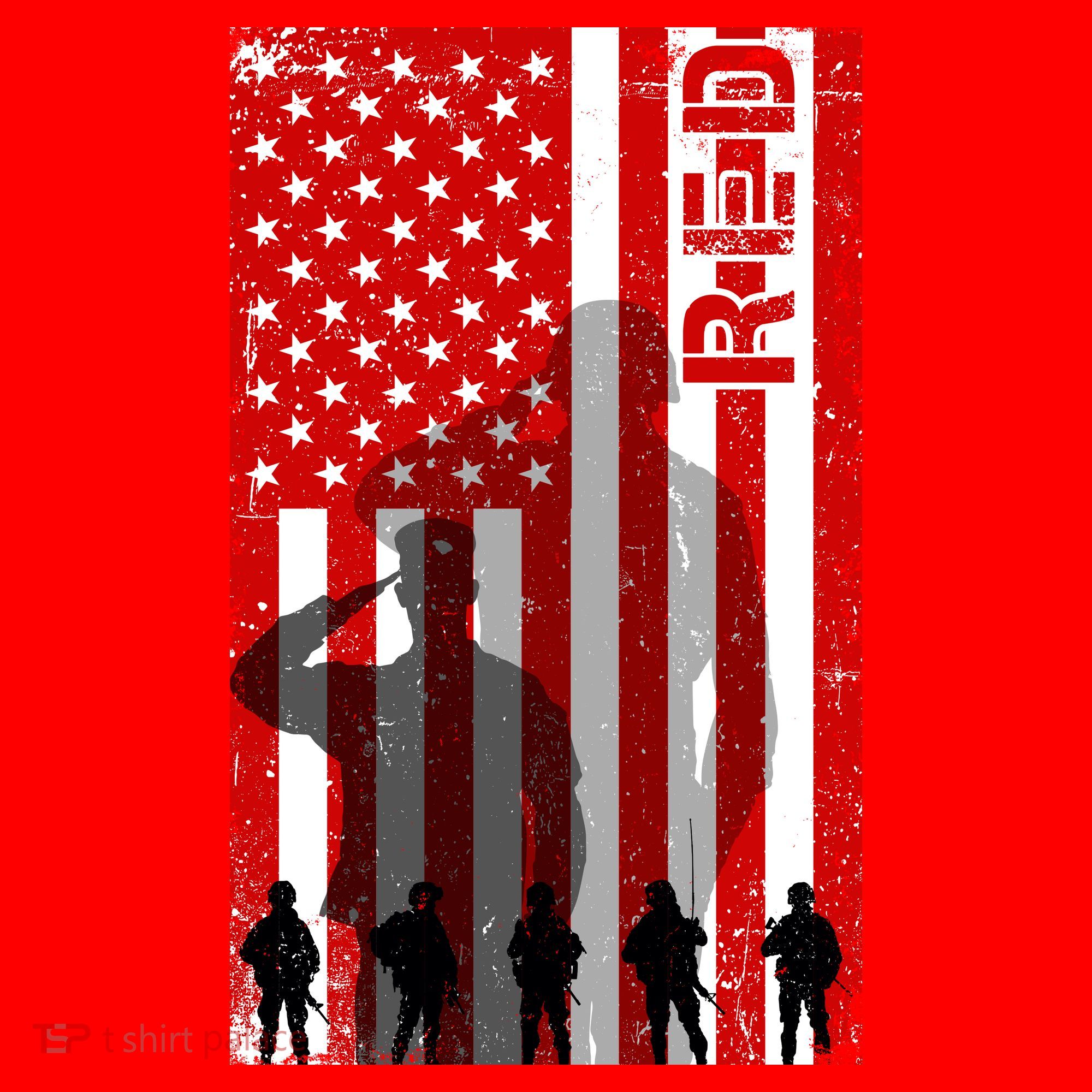 RED Remeber Everyone Deployed Support Military Troops Santa Hat