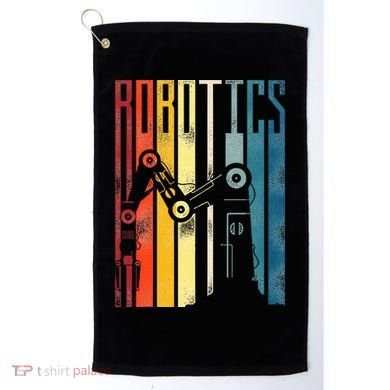 Robot Robotics Engineer Retro Vintage Robotics Golf Towel