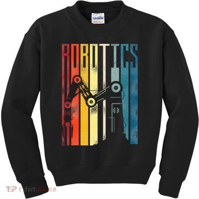 Robot Robotics Engineer Retro Vintage Robotics Kids Sweatshirt
