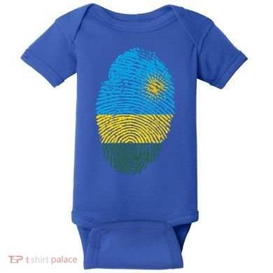 Rwanda Rwandan Flag Patriotic Pride Heritage Gift Baby Bodysuit
