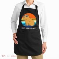 Retro Rodent Funny Capybara Dont Be Worry Be Capy Apron thumb 2