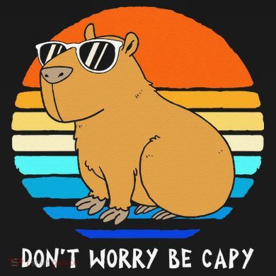Retro Rodent Funny Capybara Dont Be Worry Be Capy Tote Bag