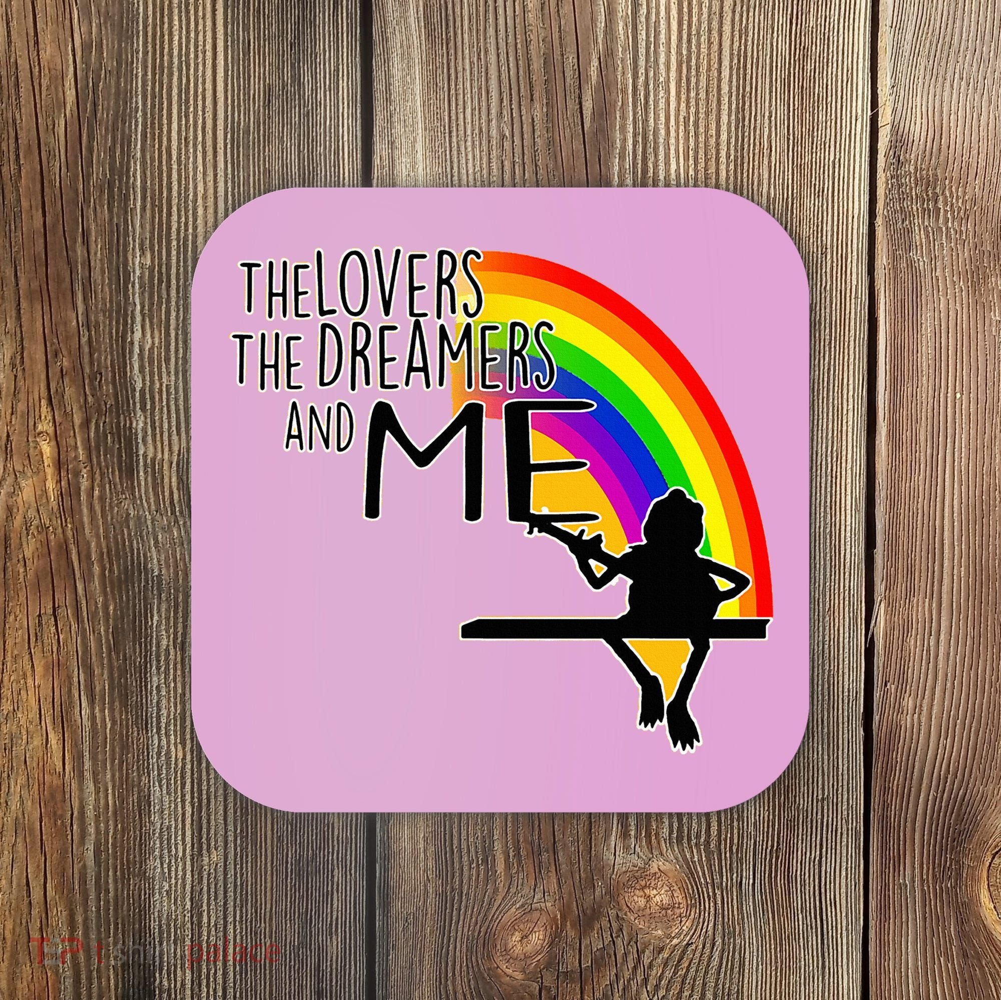 Retro Rainbow Frog Funny Connection The Lovers The Dreamers Coaster