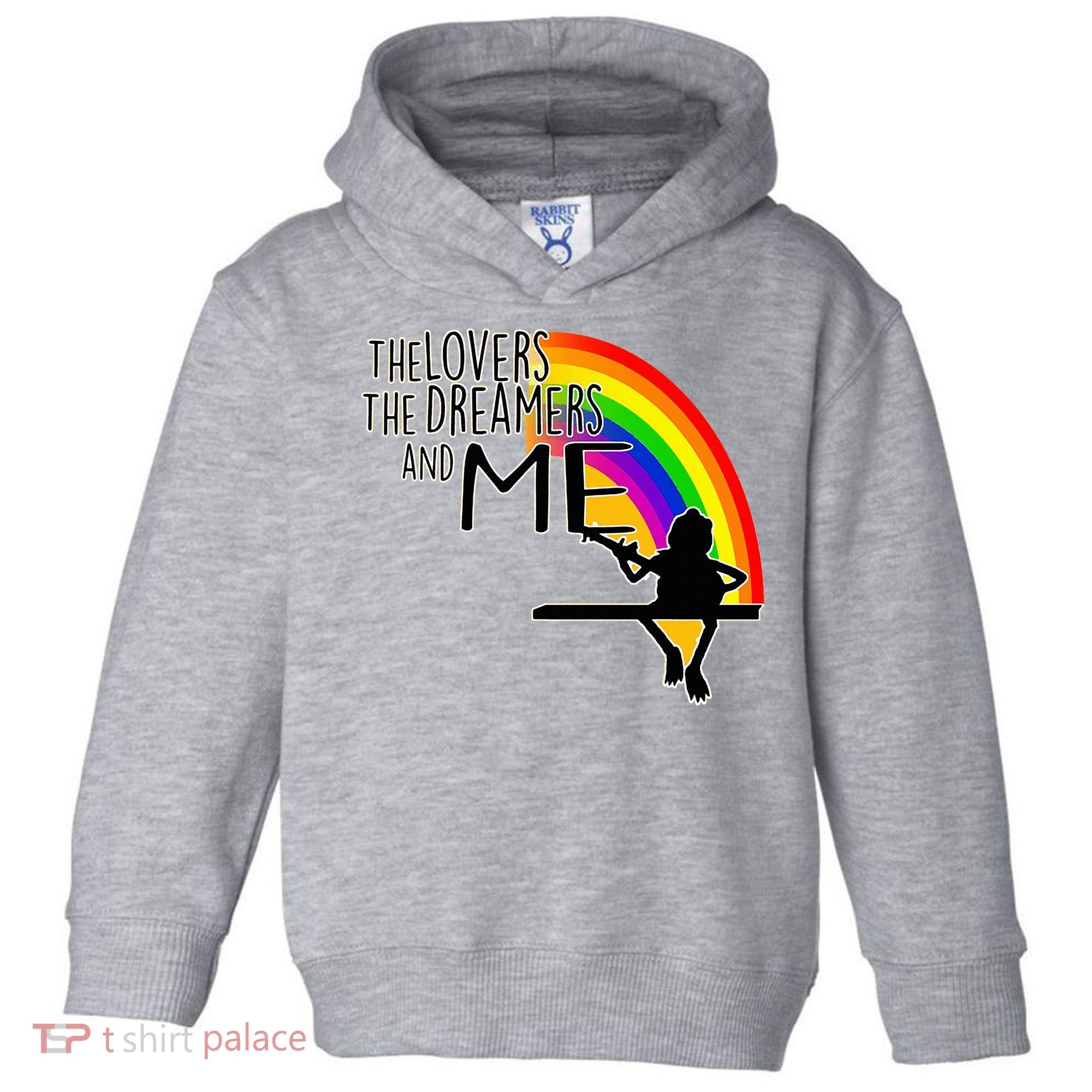 Retro Rainbow Frog Funny Connection The Lovers The Dreamers Toddler Hoodie