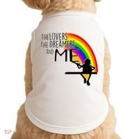 Retro Rainbow Frog Funny Connection The Lovers The Dreamers Doggie Tank thumb 0