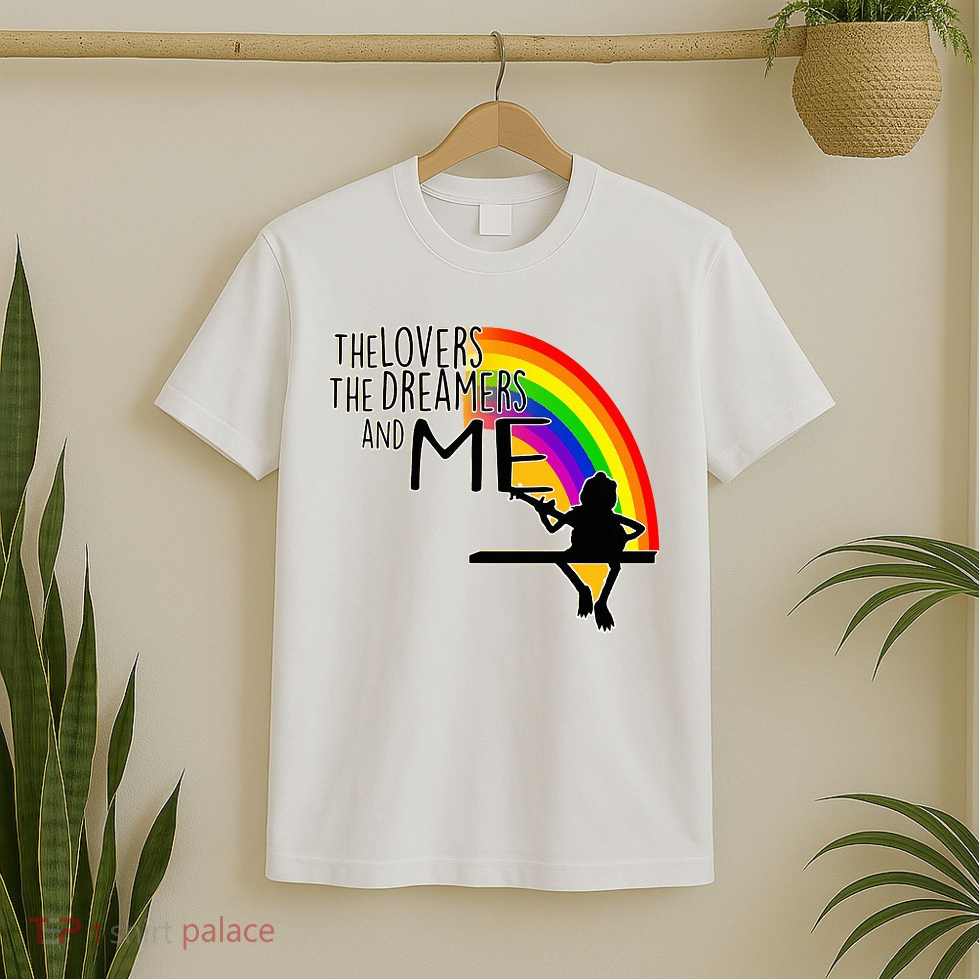Retro Rainbow Frog Funny Connection The Lovers The Dreamers T-Shirt