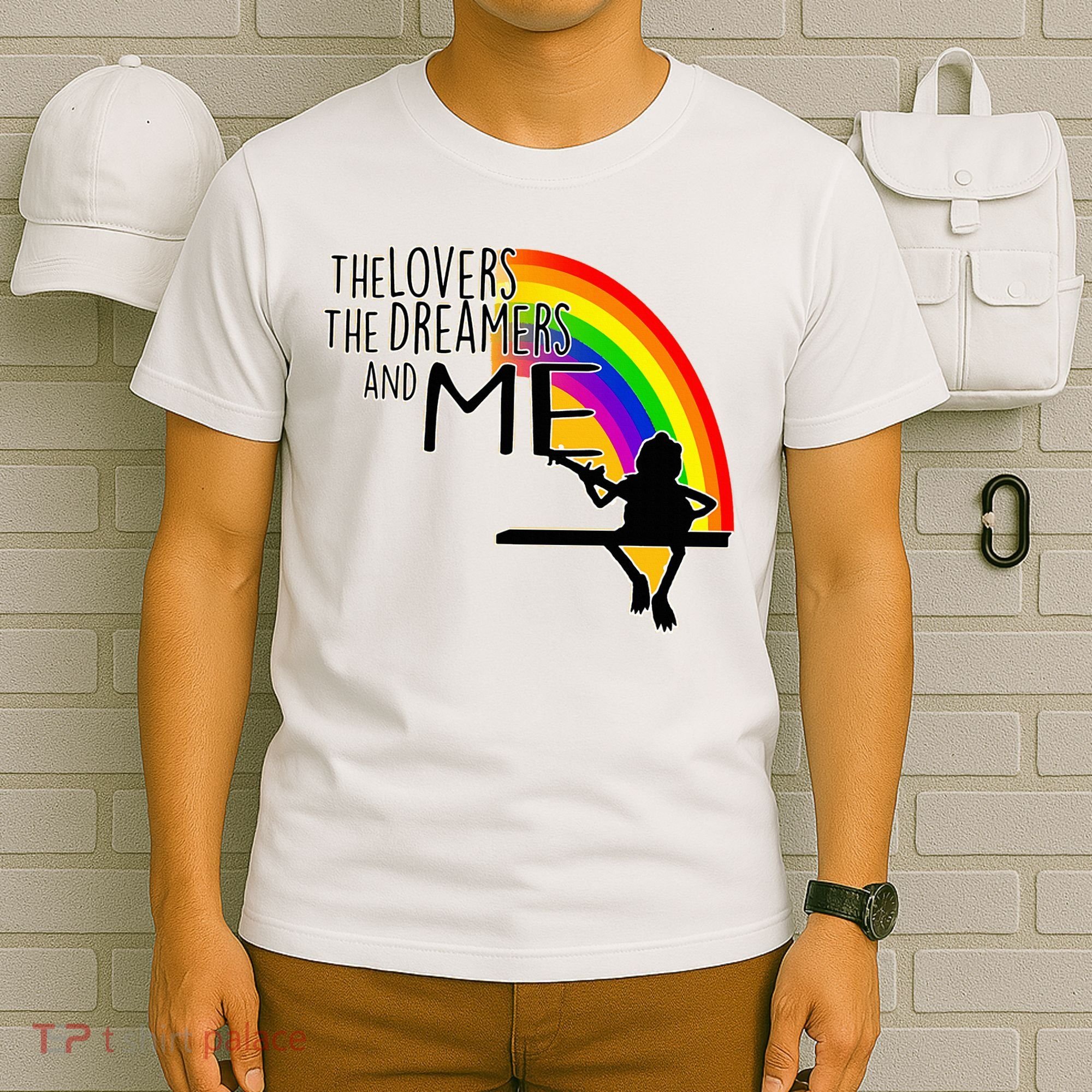 Retro Rainbow Frog Funny Connection The Lovers The Dreamers T-Shirt