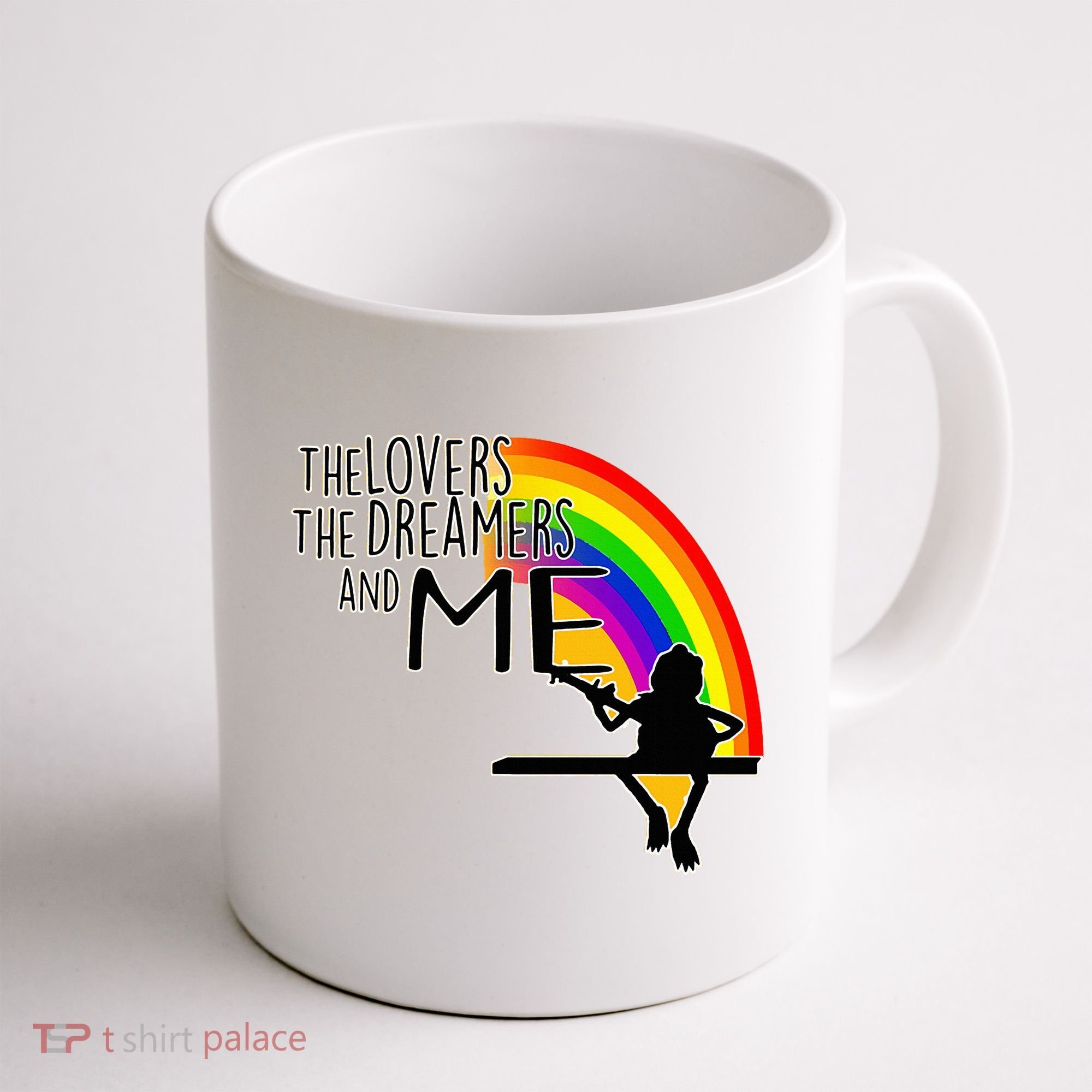 Retro Rainbow Frog Funny Connection The Lovers The Dreamers Coffee Mug