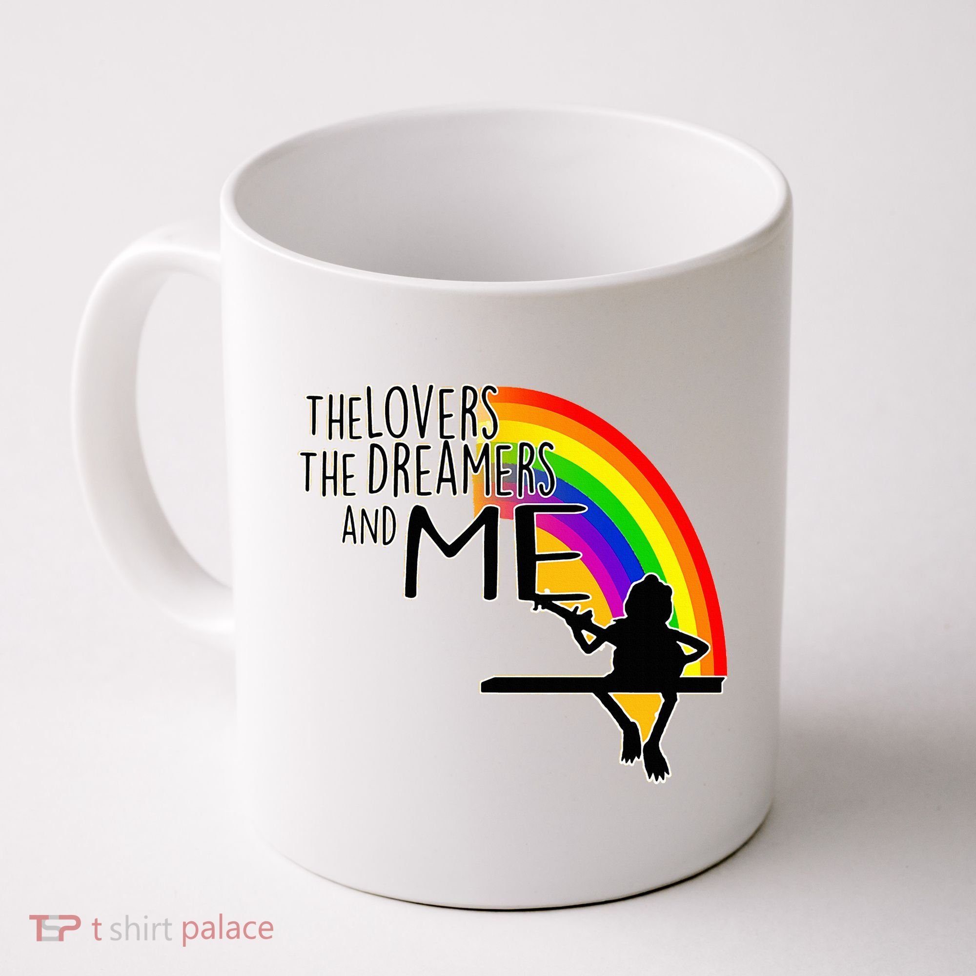 Retro Rainbow Frog Funny Connection The Lovers The Dreamers Coffee Mug
