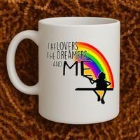Retro Rainbow Frog Funny Connection The Lovers The Dreamers Coffee Mug thumb 2