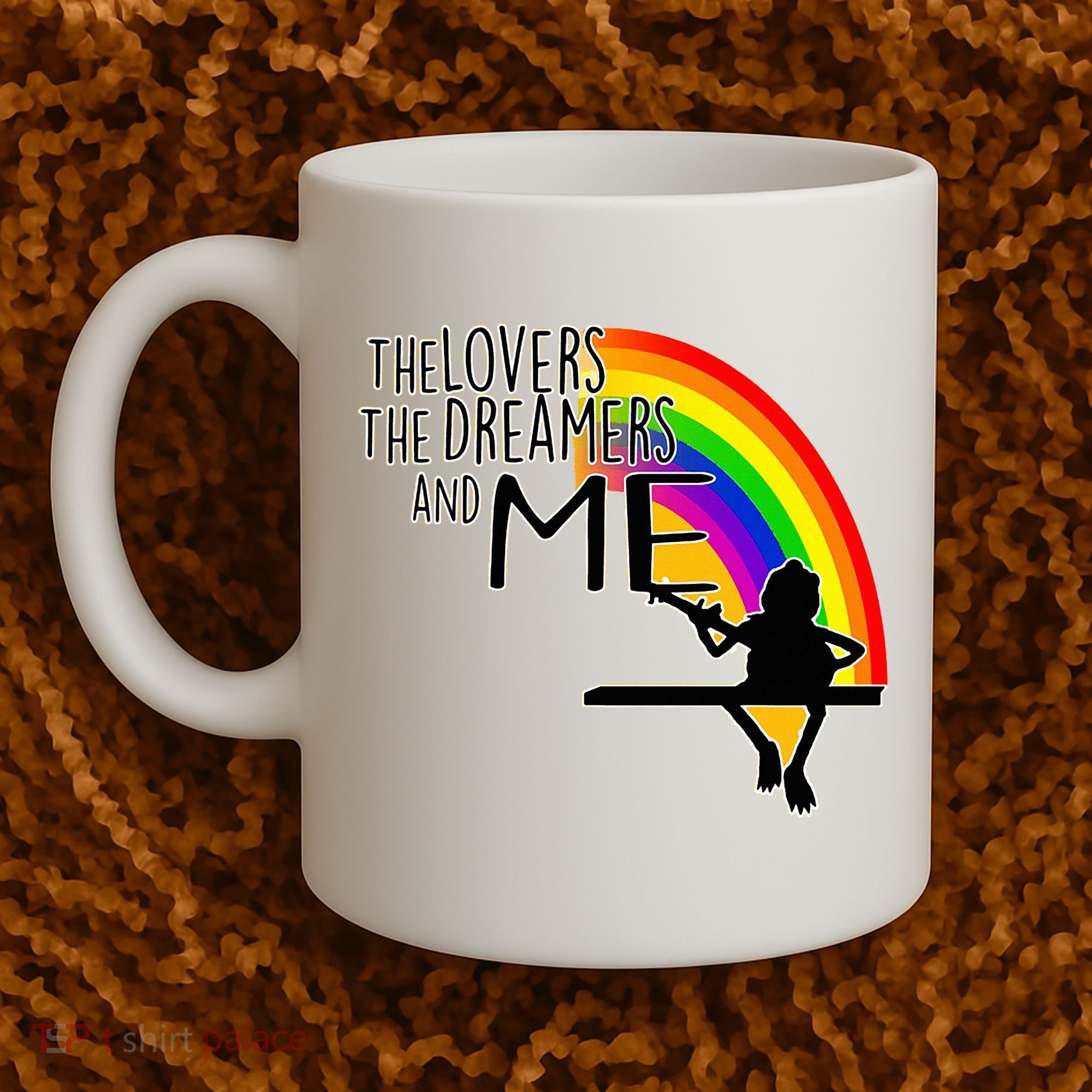 Retro Rainbow Frog Funny Connection The Lovers The Dreamers Coffee Mug