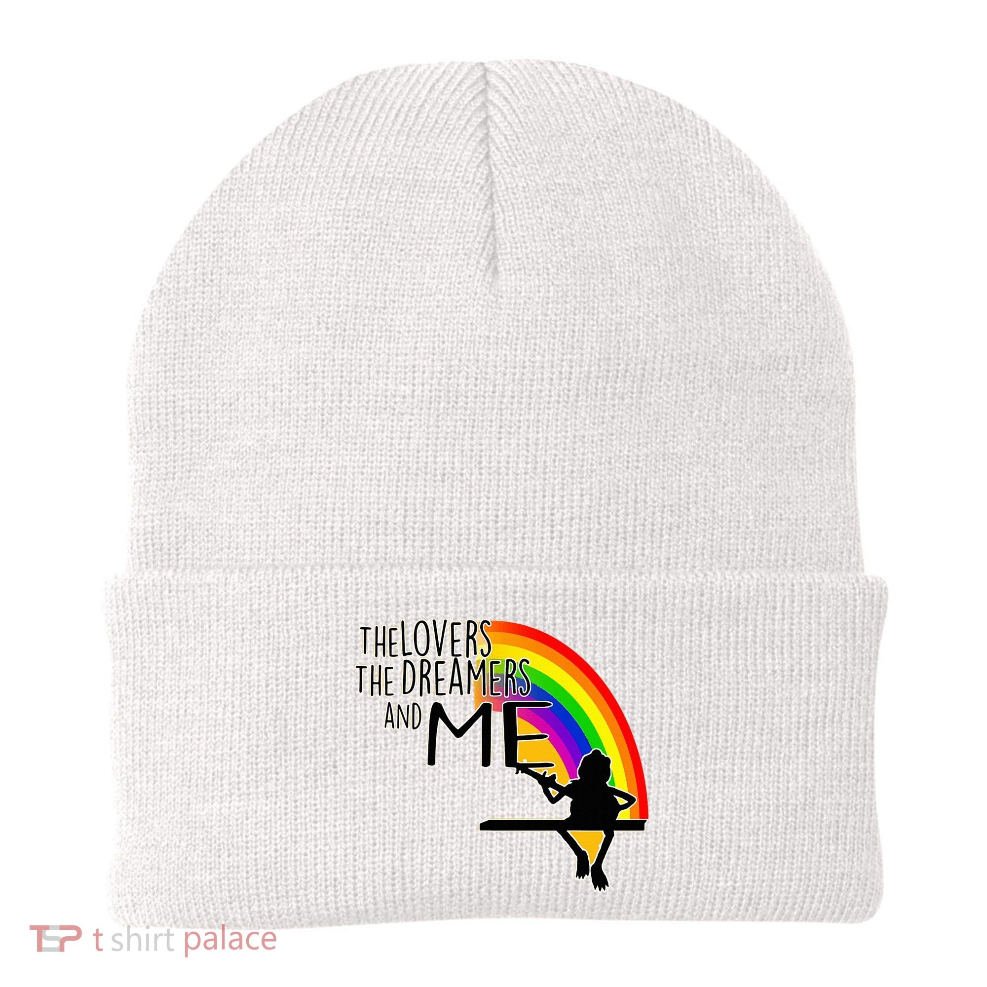 Retro Rainbow Frog Funny Connection The Lovers The Dreamers Beanie
