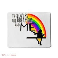 Retro Rainbow Frog Funny Connection The Lovers The Dreamers Mousepad thumb 0