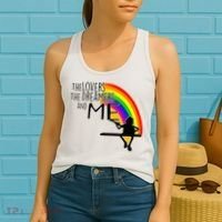 Retro Rainbow Frog Funny Connection The Lovers The Dreamers Women's Tank Top thumb 2