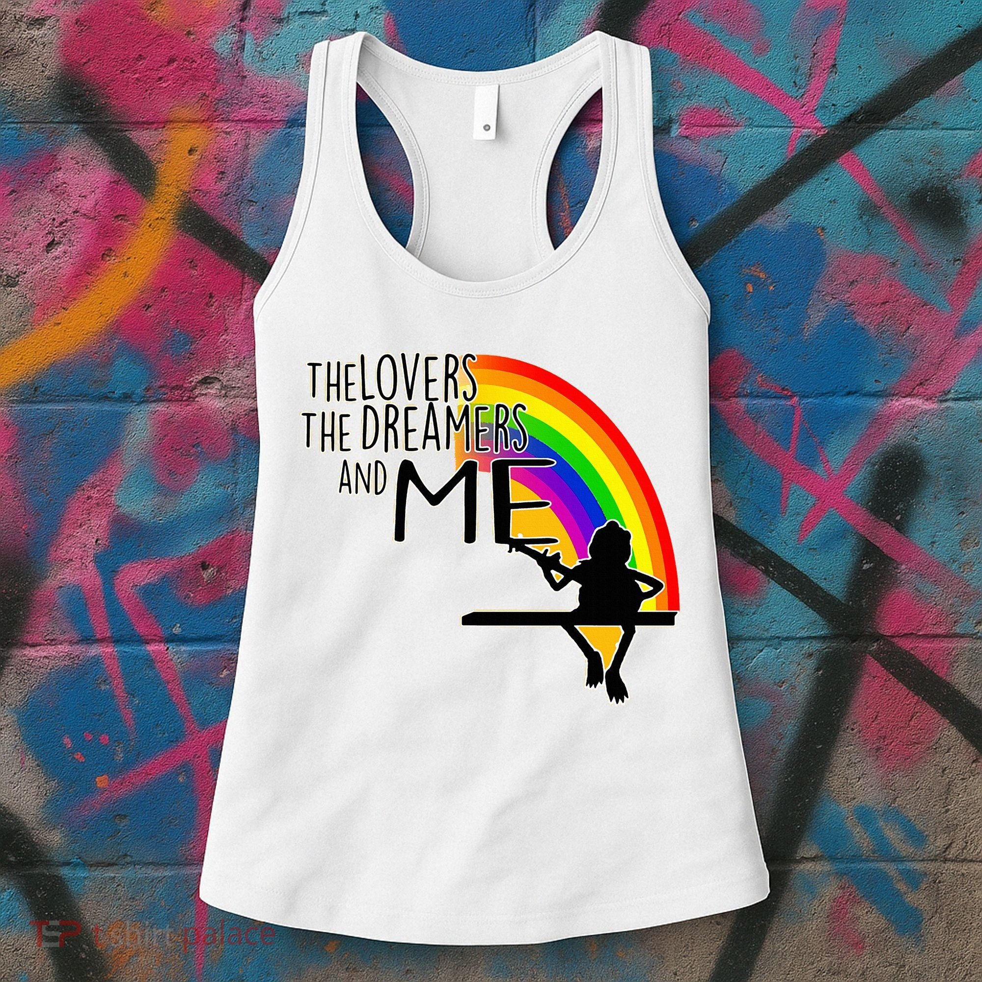 Retro Rainbow Frog Funny Connection The Lovers The Dreamers Women's Tank Top