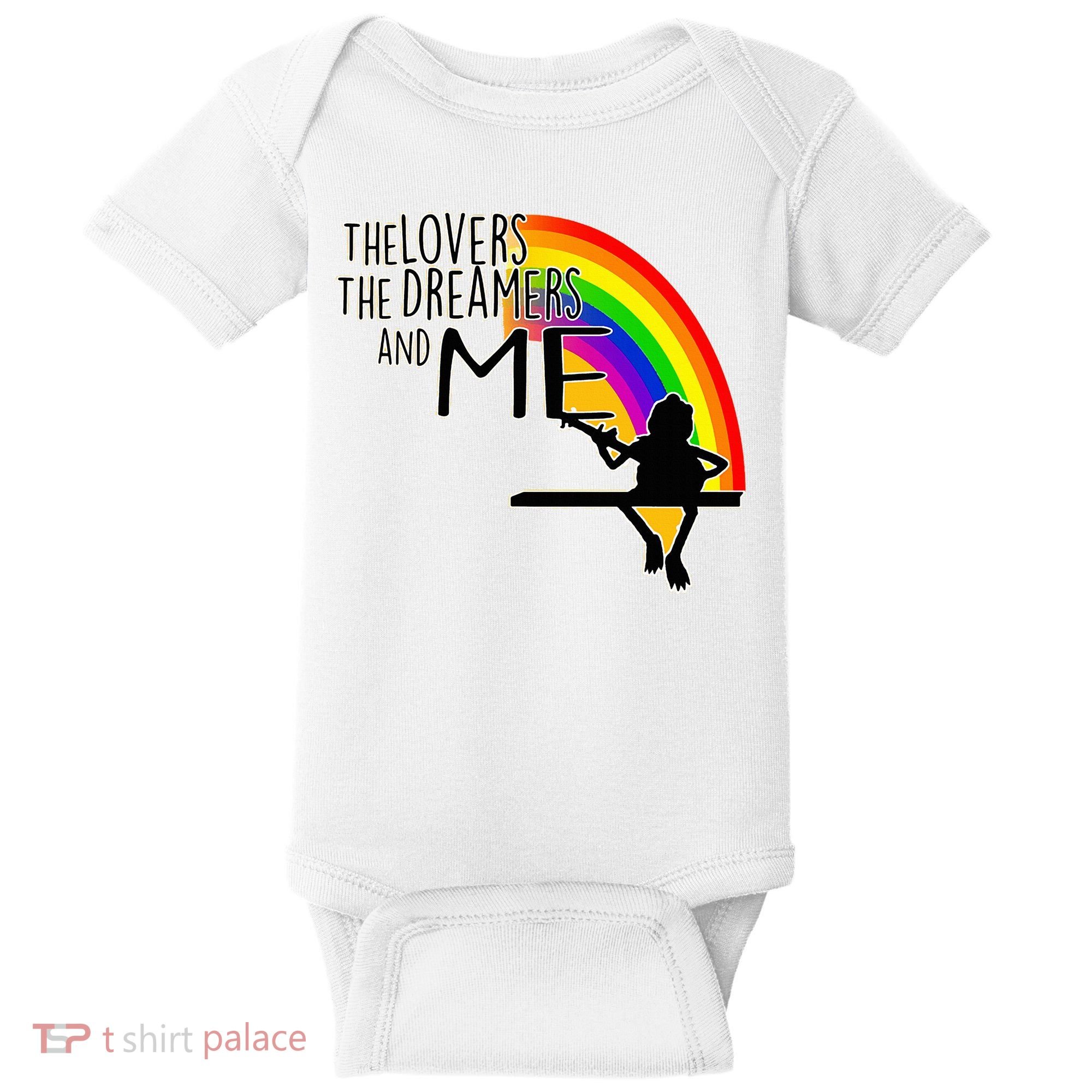 Retro Rainbow Frog Funny Connection The Lovers The Dreamers Baby Bodysuit