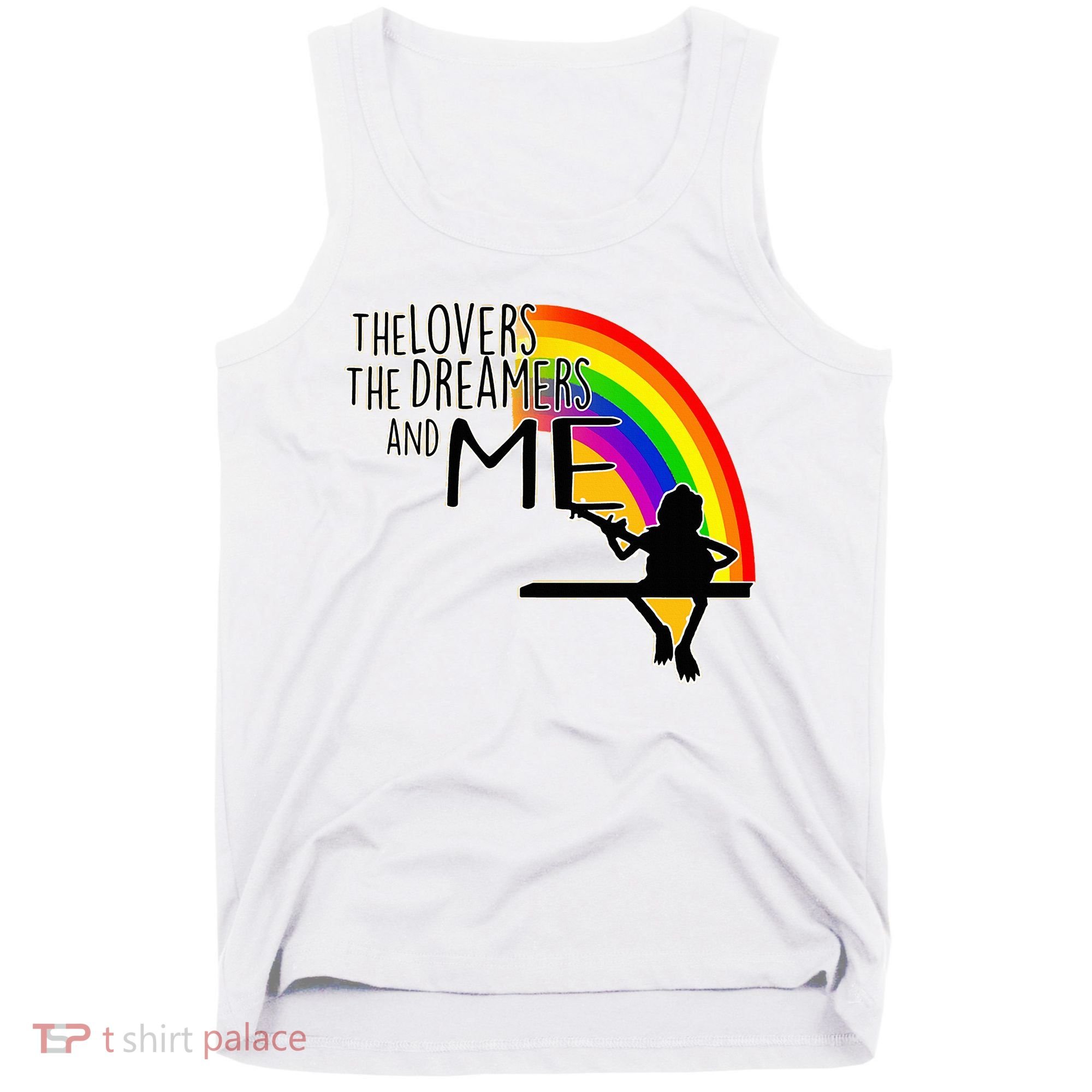 Retro Rainbow Frog Funny Connection The Lovers The Dreamers Tank Top