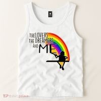 Retro Rainbow Frog Funny Connection The Lovers The Dreamers Tank Top thumb 2