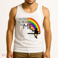 Retro Rainbow Frog Funny Connection The Lovers The Dreamers Tank Top thumb 3