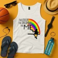 Retro Rainbow Frog Funny Connection The Lovers The Dreamers Tank Top thumb 4