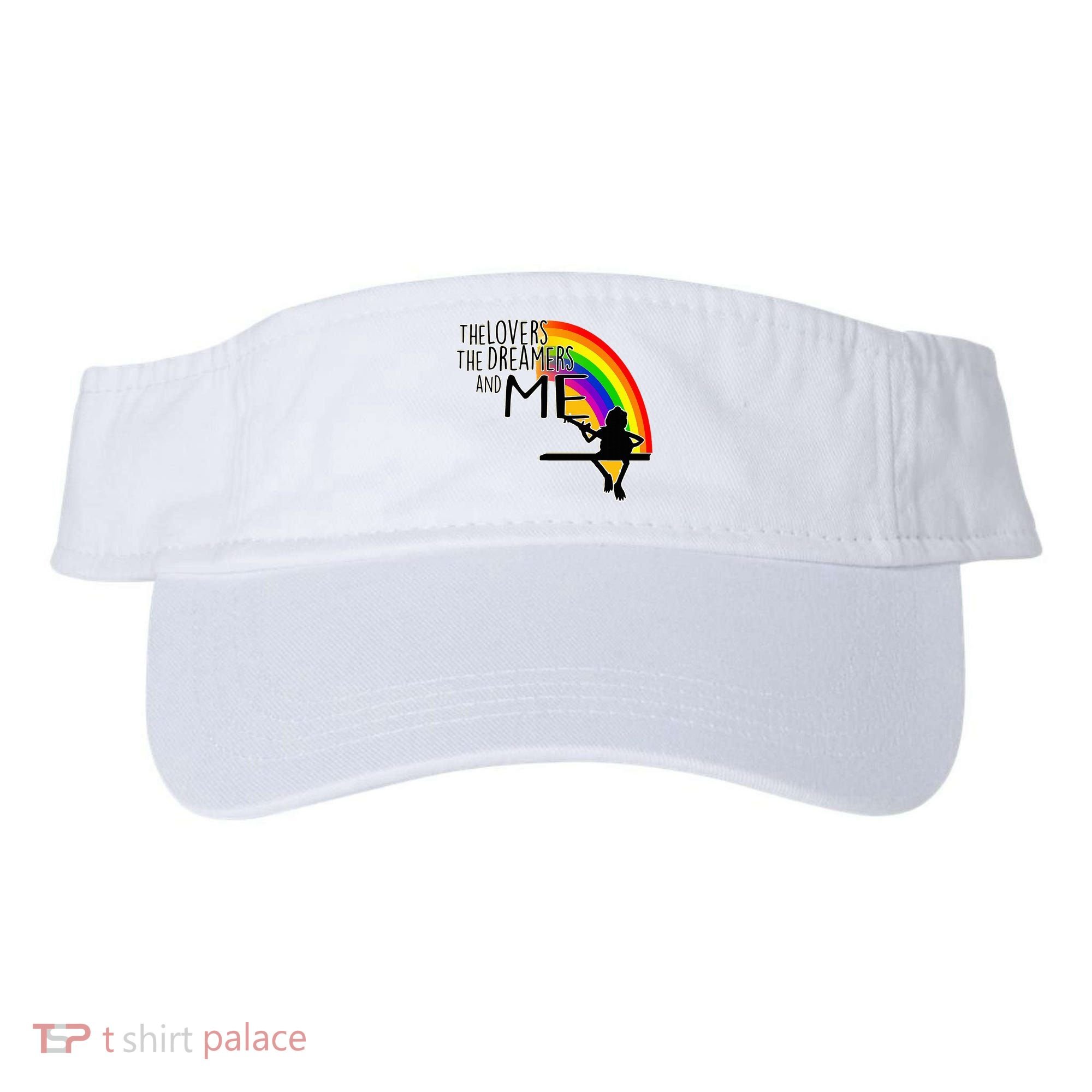 Retro Rainbow Frog Funny Connection The Lovers The Dreamers Visor
