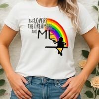 Retro Rainbow Frog Funny Connection The Lovers The Dreamers Women's T-Shirt thumb 2