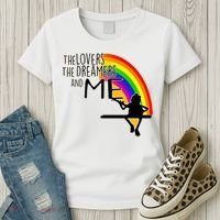 Retro Rainbow Frog Funny Connection The Lovers The Dreamers Women's T-Shirt thumb 3