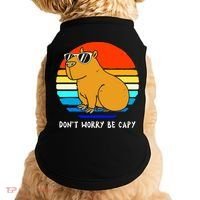 Retro Rodent Funny Capybara Dont Be Worry Be Capy Doggie Tank thumb 0