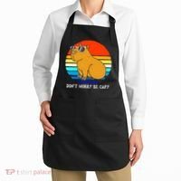 Retro Rodent Funny Capybara Dont Be Worry Be Capy Apron thumb 2