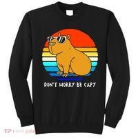 Retro Rodent Funny Capybara Dont Be Worry Be Capy Sweatshirt thumb 0