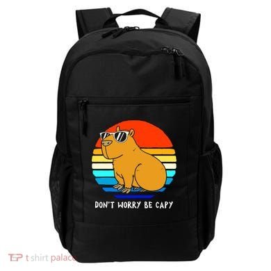 Retro Rodent Funny Capybara Dont Be Worry Be Capy Backpack