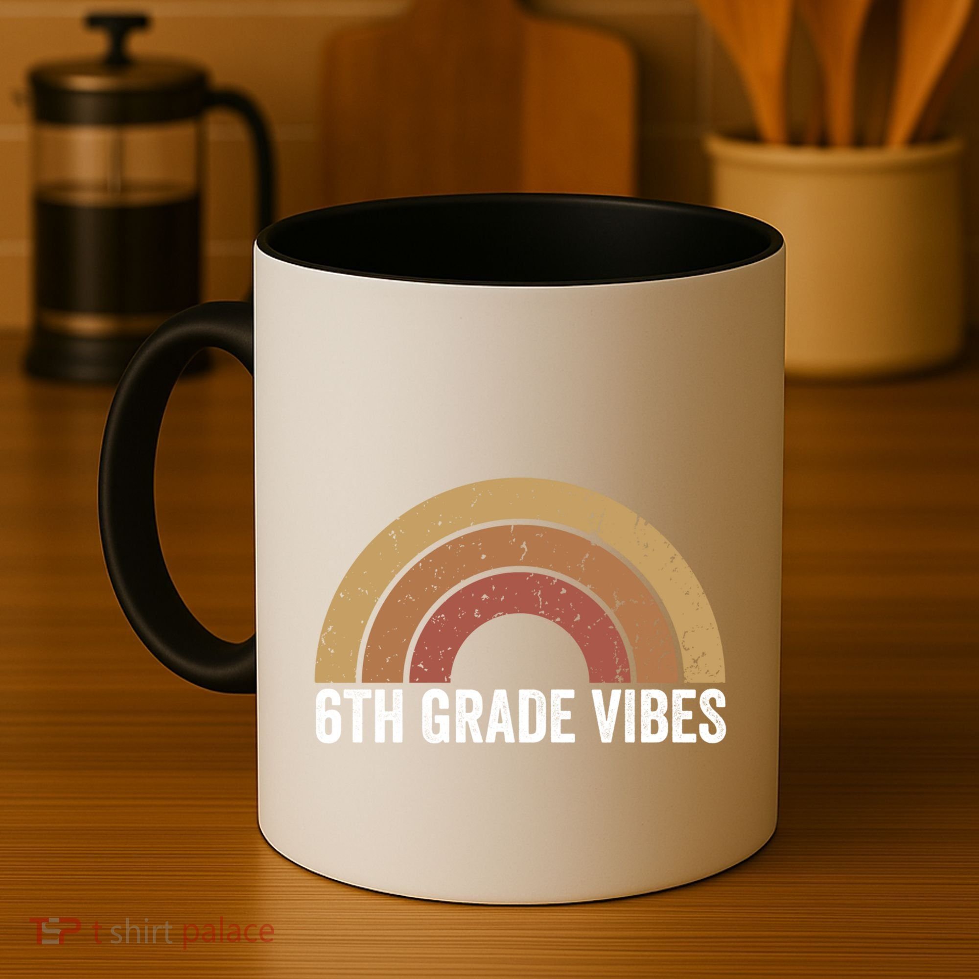 Retro Rainbow For 6Th Graders 6Th Grade Vibes Meaningful Gift Coffee Mug