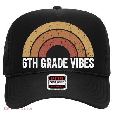 Retro Rainbow For 6Th Graders 6Th Grade Vibes Meaningful Gift Hat