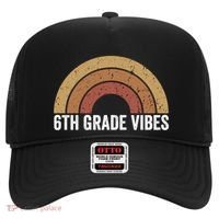Retro Rainbow For 6Th Graders 6Th Grade Vibes Meaningful Gift Hat thumb 0