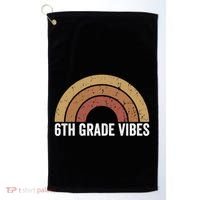 Retro Rainbow For 6Th Graders 6Th Grade Vibes Meaningful Gift Golf Towel thumb 0