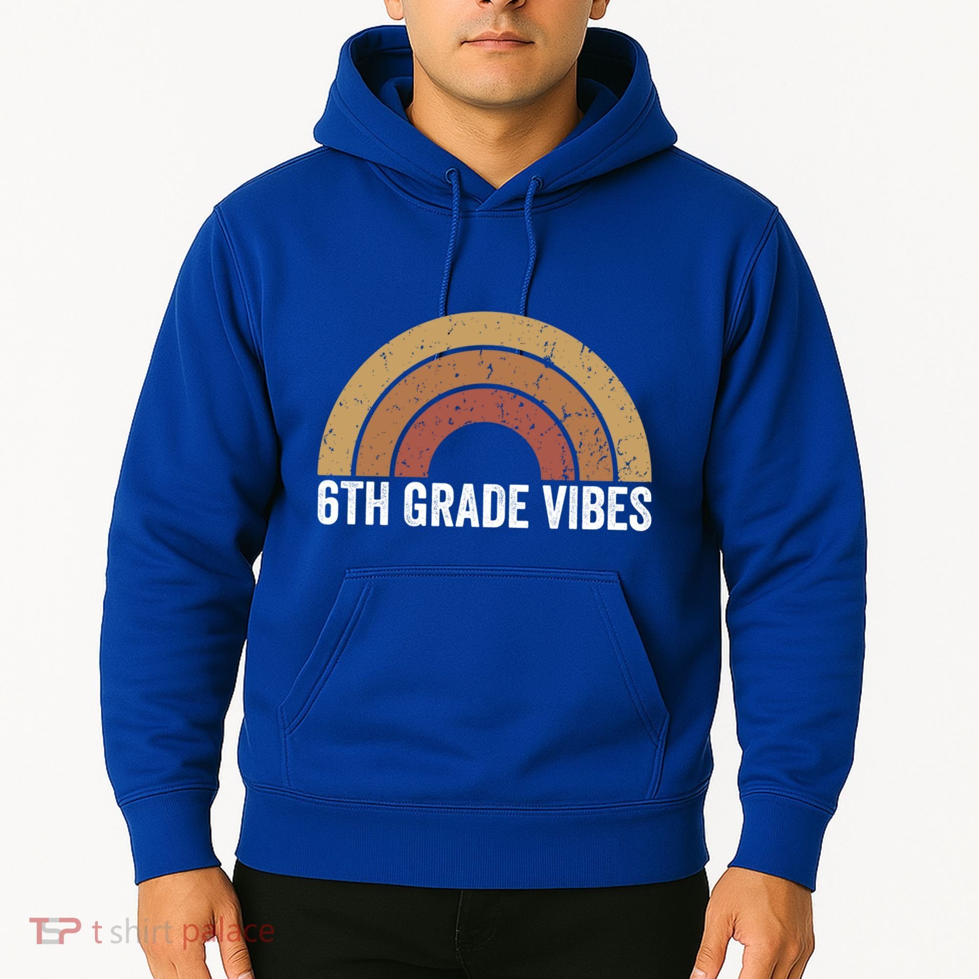 Retro Rainbow For 6Th Graders 6Th Grade Vibes Meaningful Gift Hoodie