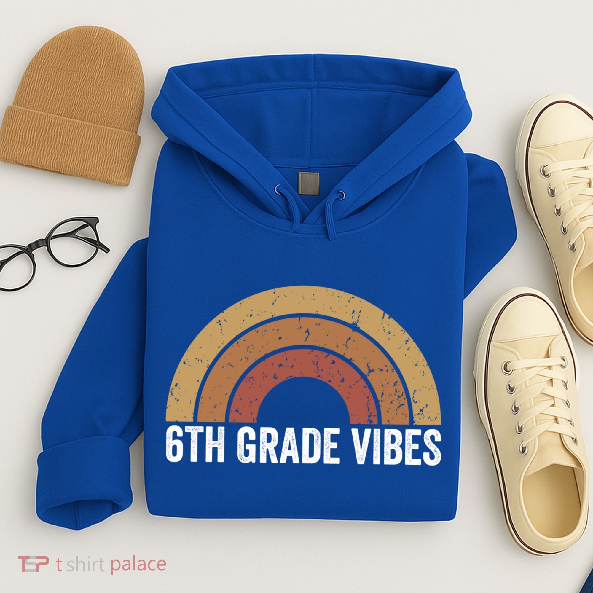 Retro Rainbow For 6Th Graders 6Th Grade Vibes Meaningful Gift Hoodie
