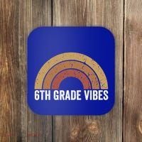 Retro Rainbow For 6Th Graders 6Th Grade Vibes Meaningful Gift Coaster thumb 0